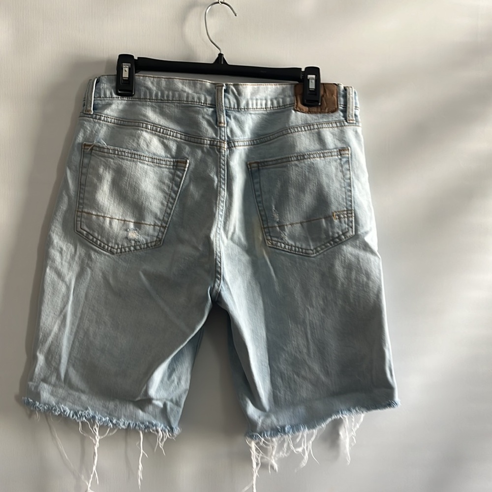 Aero slim cut-off denim blue shorts - Picture 4 of 7